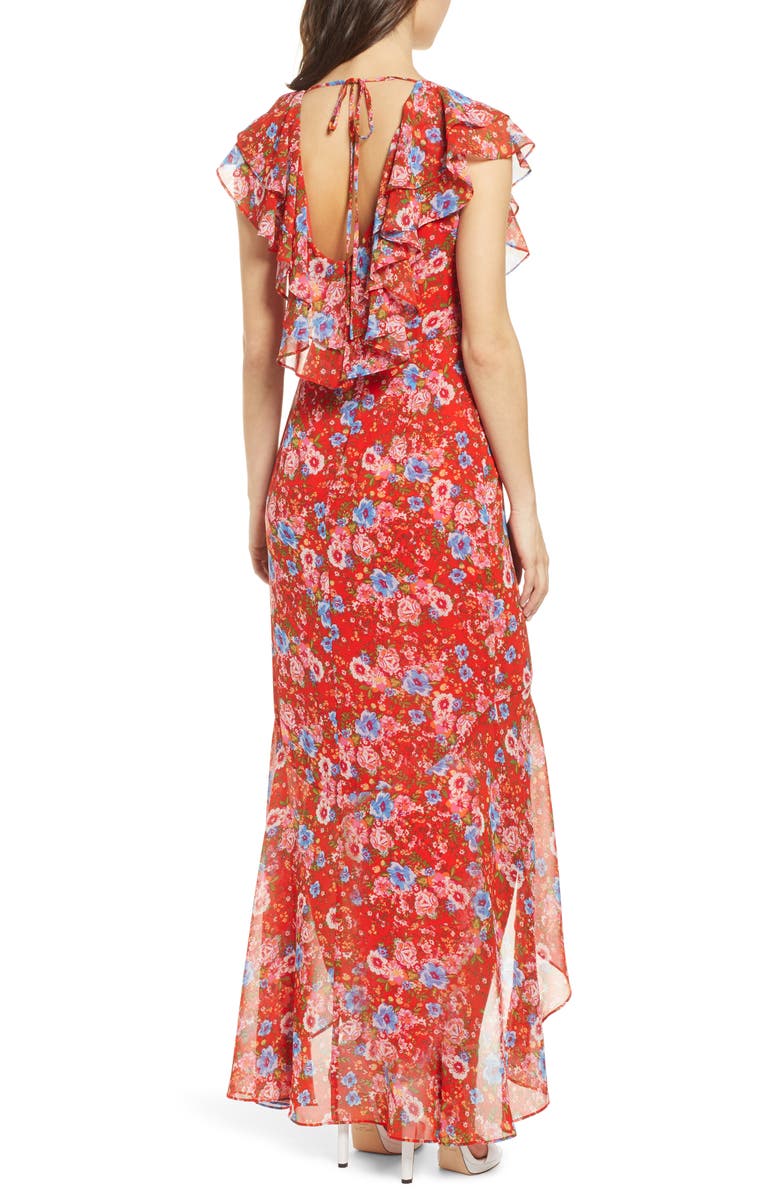 WAYF Levani Floral Print High/Low Dress | Nordstrom
