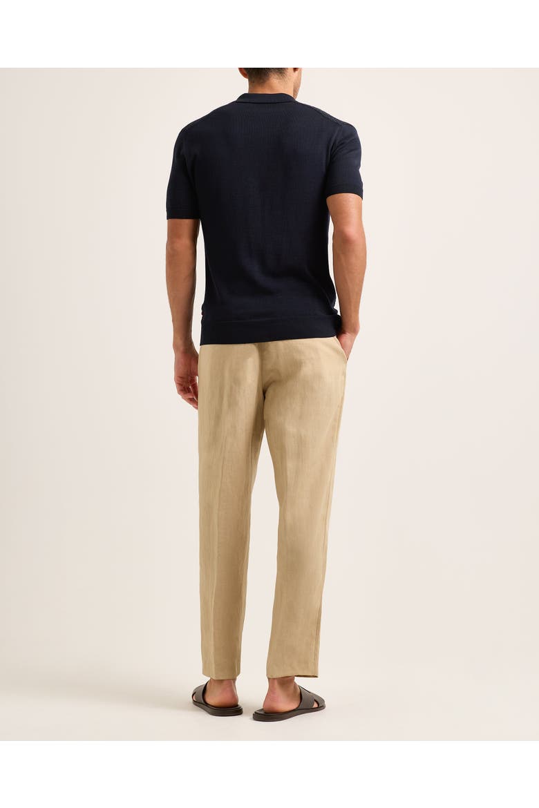 Alex Lino Relaxed Fit Italian Linen Drawcord Zip Fly Trousers, Alternate, color, BISCUIT