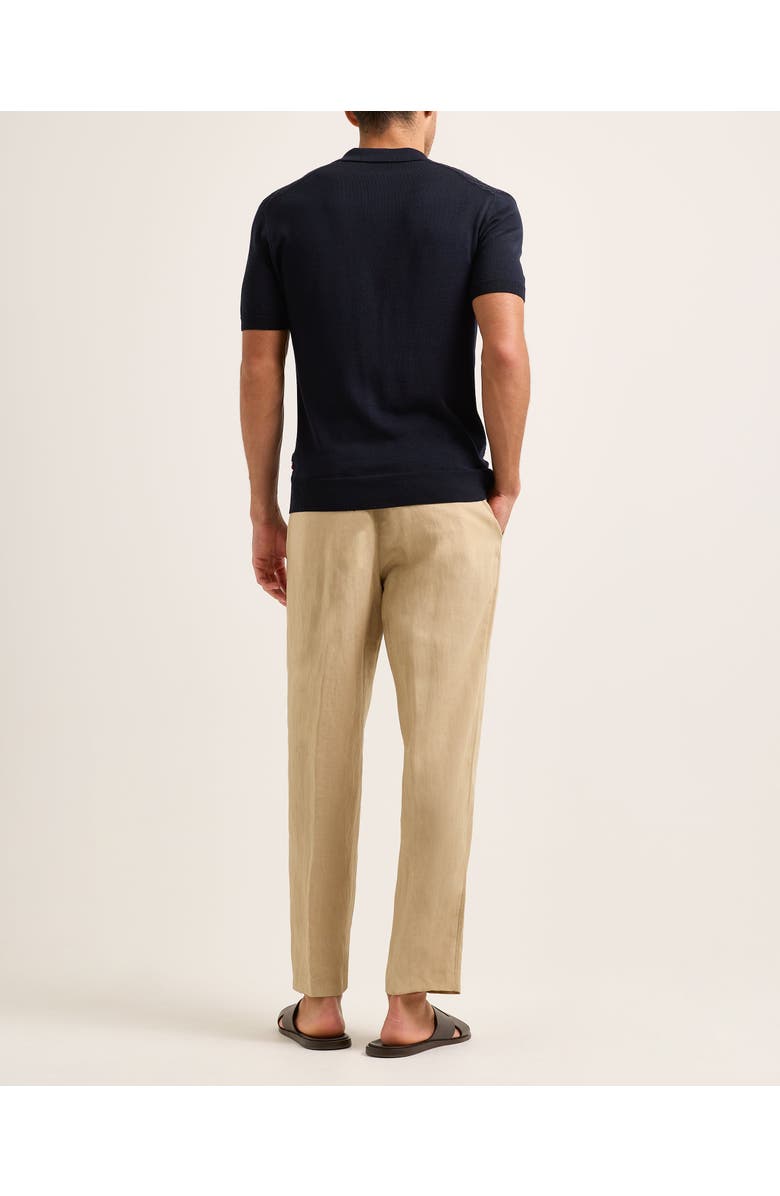 Orlebar Brown Alex Lino Relaxed Fit Italian Linen Drawcord Zip Fly Trousers, Alternate, color, Biscuit