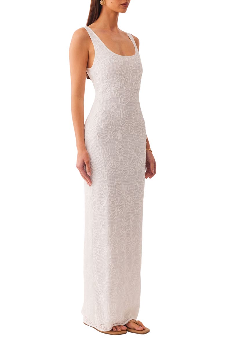 SNDYS Jocelyn Soutache Floral Maxi Dress, Alternate, color, White