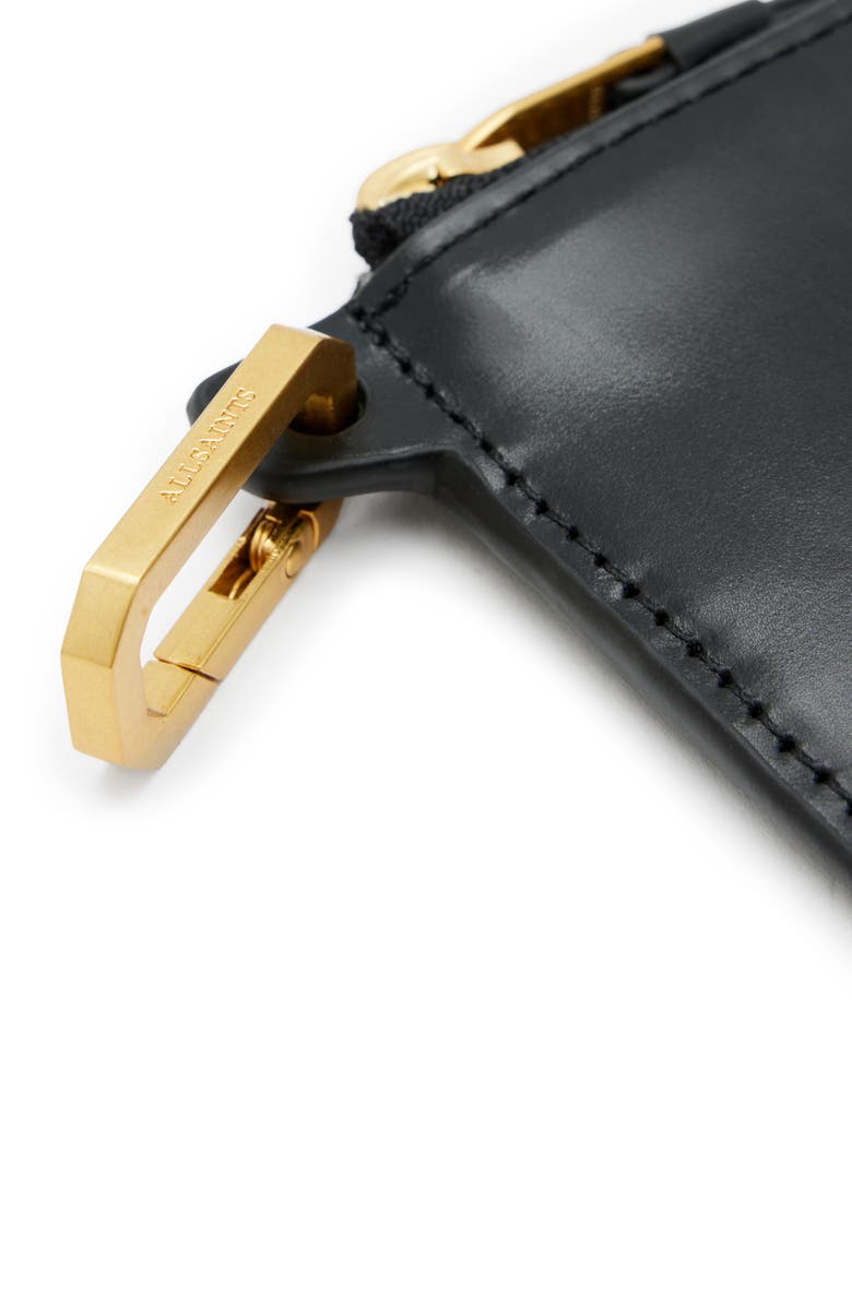 AllSaints Remy Leather Wallet, Alternate, color, Black
