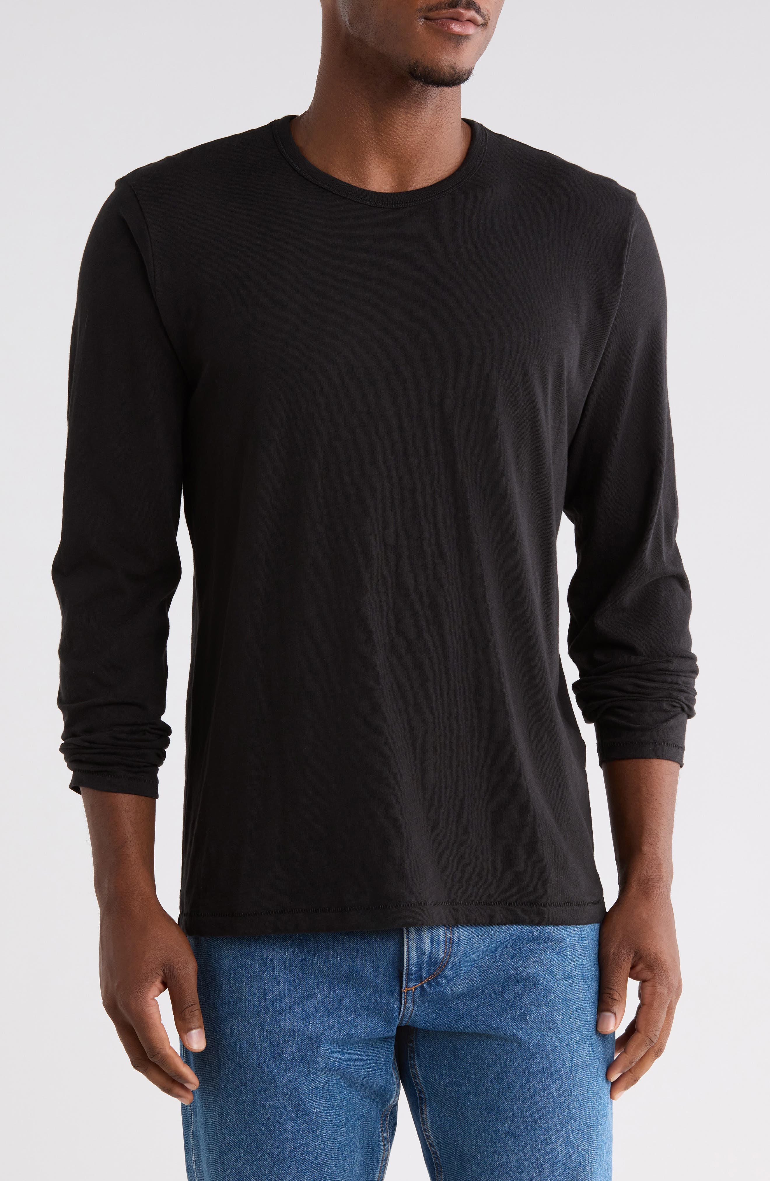 Long Sleeve Slubbed Jersey T-Shirt