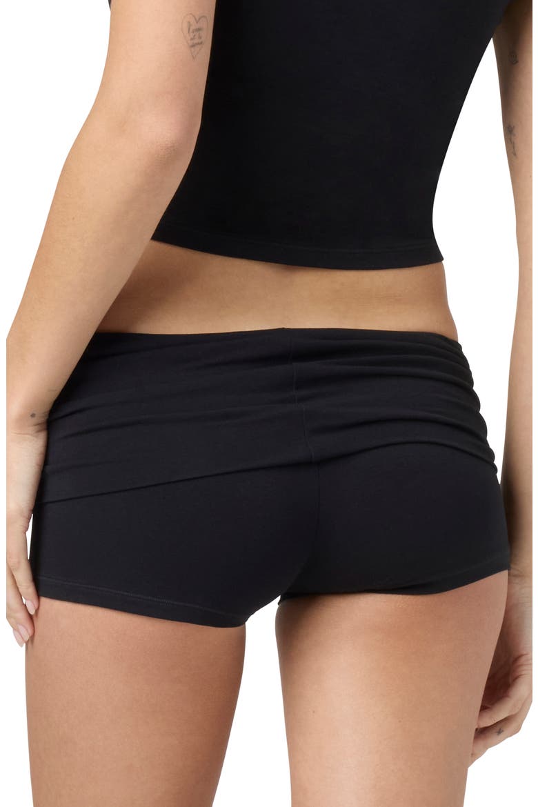 Fold Down Shorts, Alternate, color, BLACK