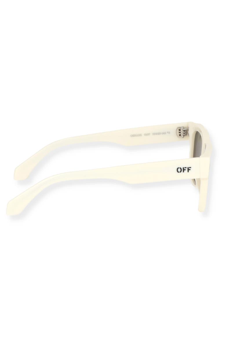 53mm Valdez Square Sunglasses, Alternate, color, OFF WHITE/ DARK GREY