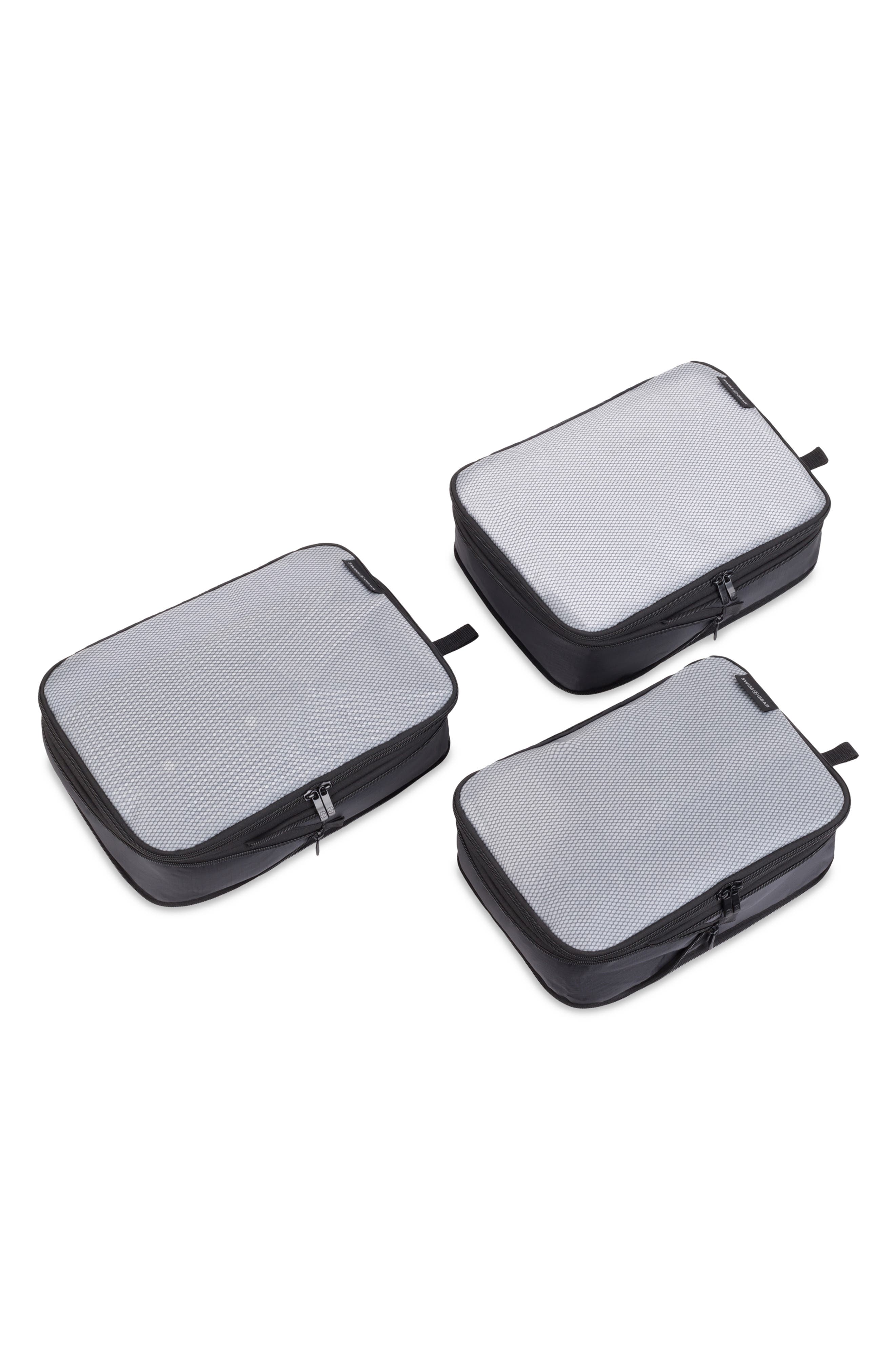 SWISSGEAR Travel Smart 3-Pack Packing Cubes, Alternate, color, Black