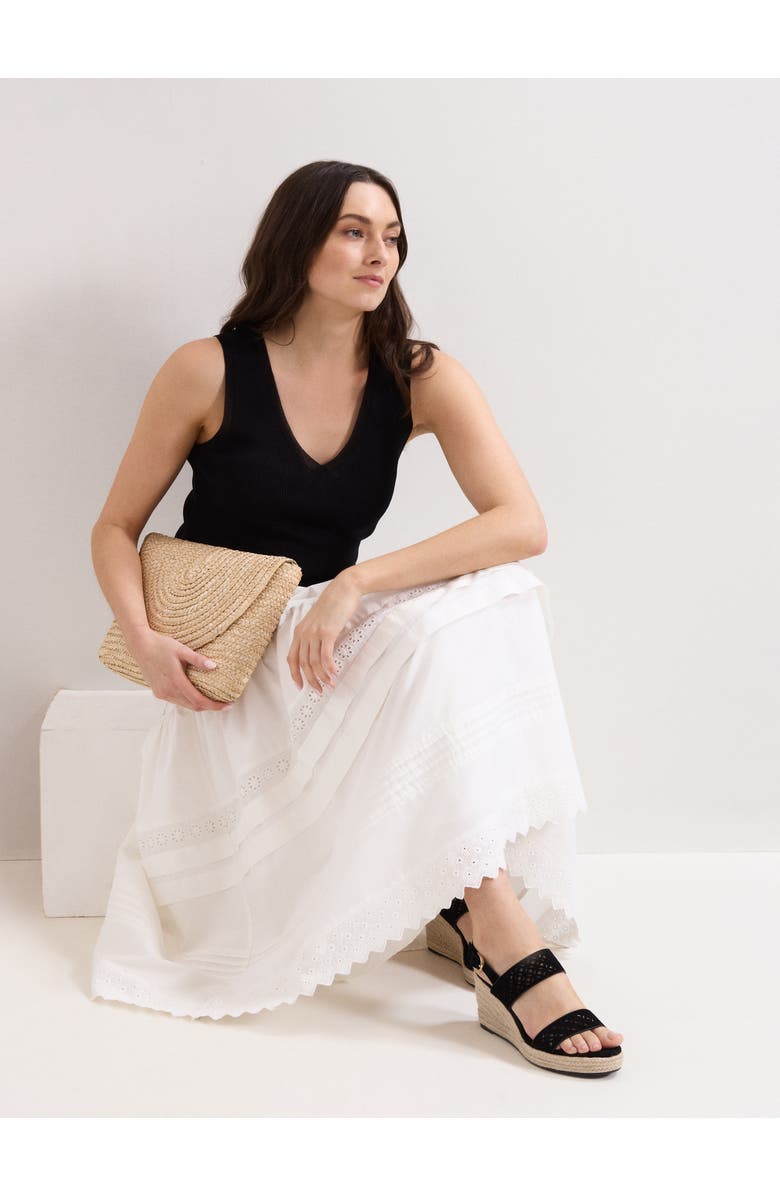 Phase Eight Rosa Tiered Skirt, Alternate, color, White