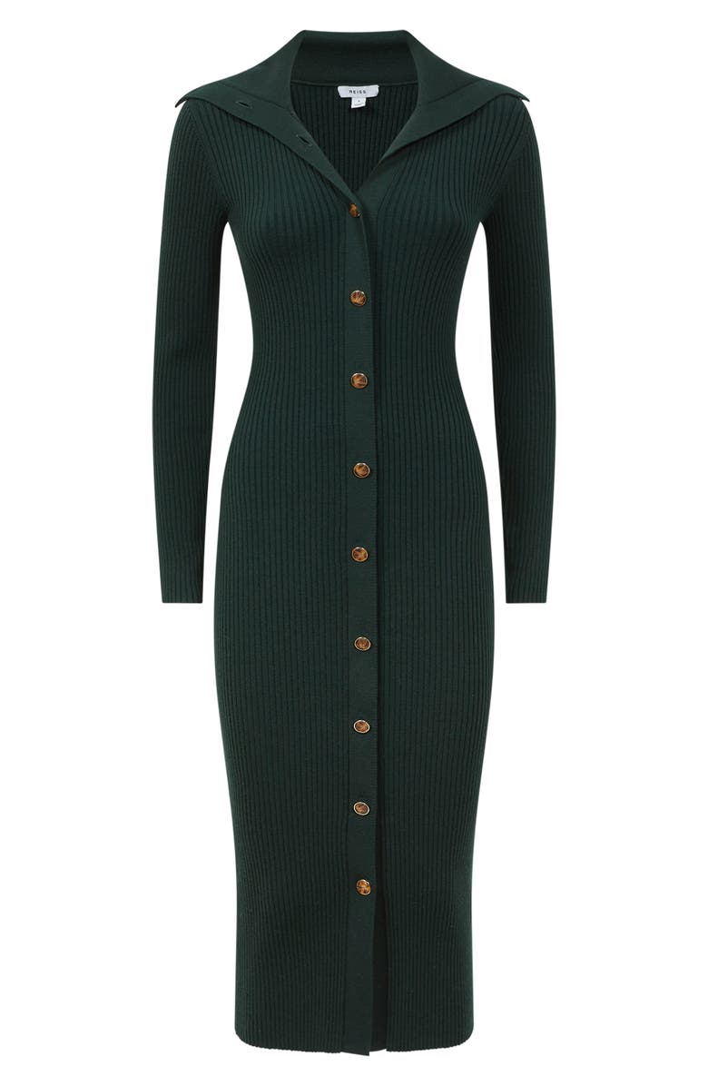 Reiss Maria Long Sleeve Rib Maxi Dress, Alternate, color, 