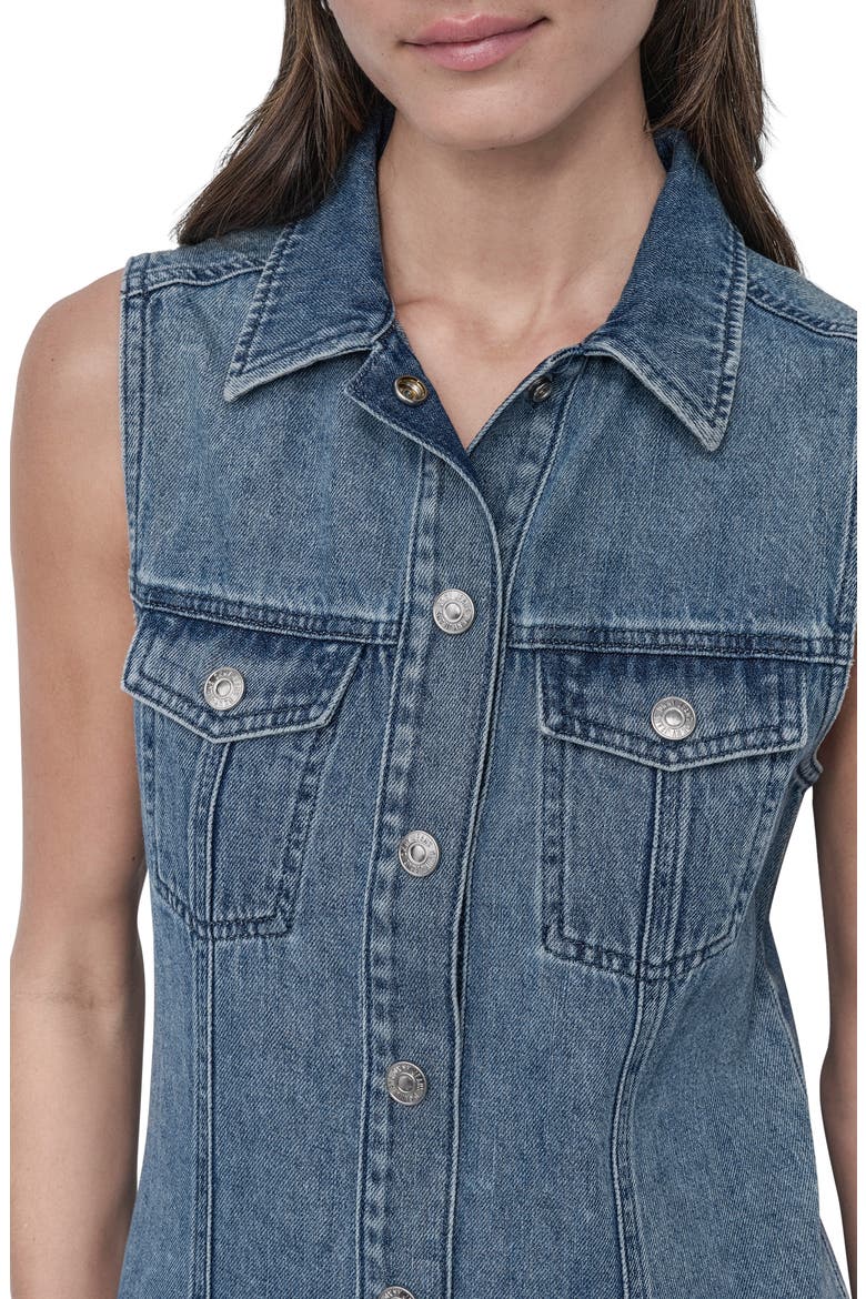 Sleeveless Denim Maxi Shirtdress, Alternate, color, COOPER