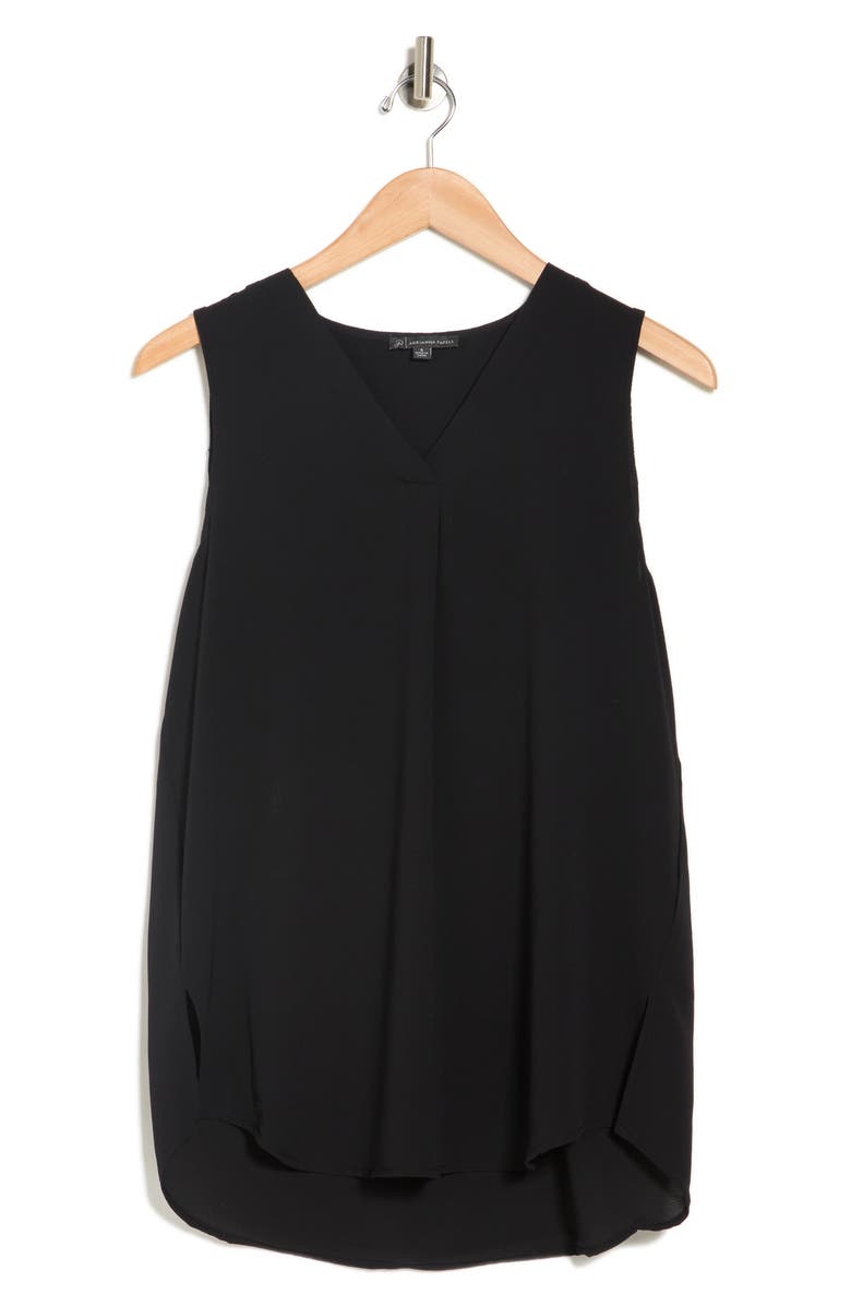 Adrianna Papell V-Neck Sleeveless Solid Top, Alternate, color,