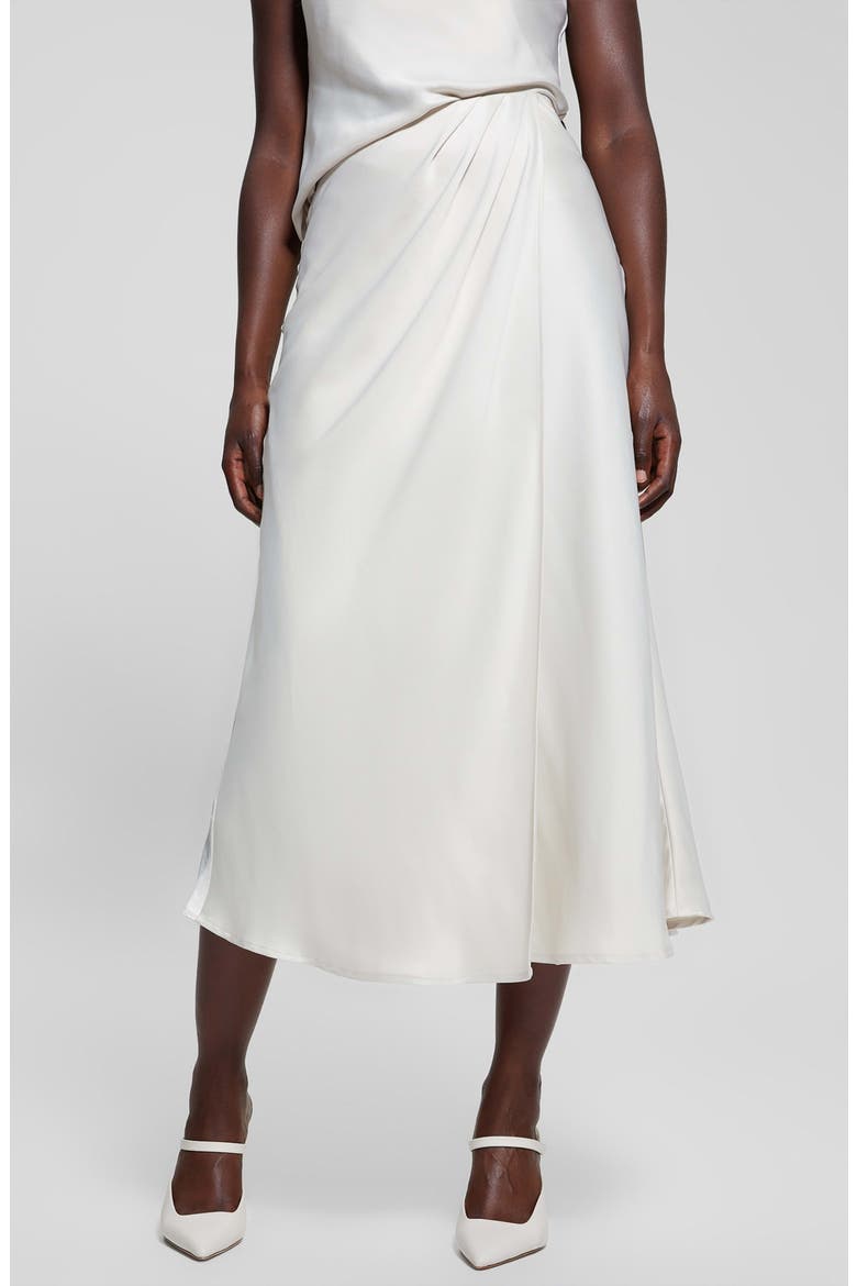 Anastasia Satin Maxi Skirt, Main, color, CREAM WHITE MULTI