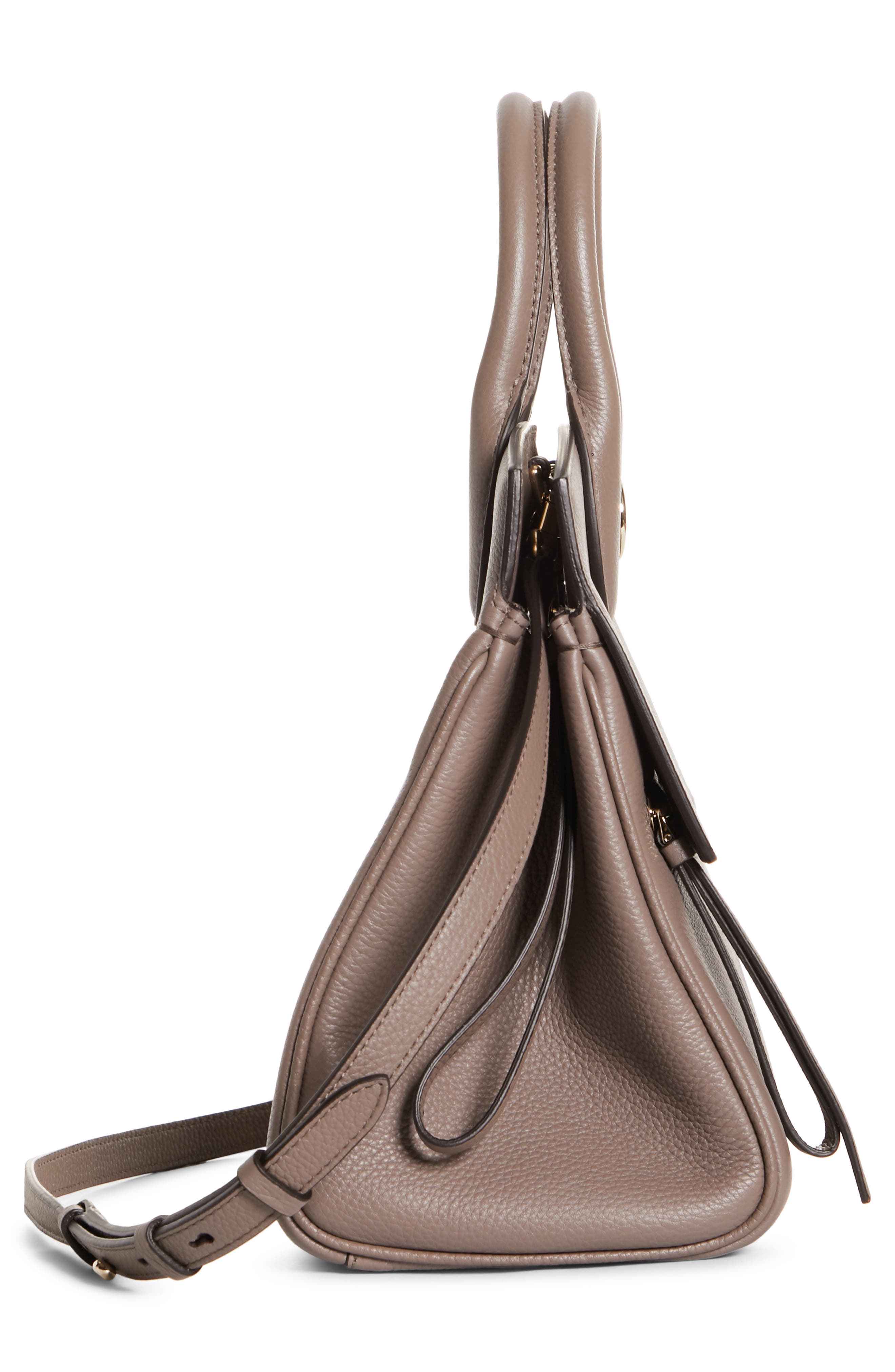 FERRAGAMO The Studio Calfskin Leather Top Handle Bag, Alternate, color, 
