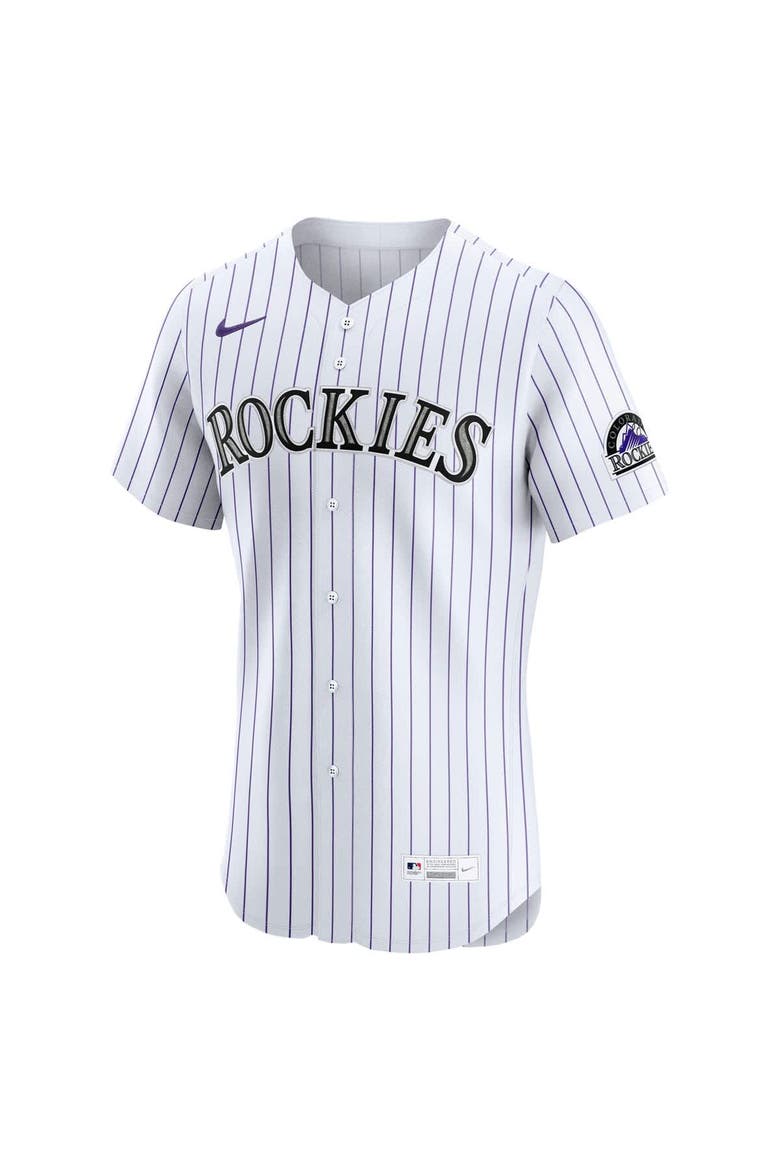 Men's Nike White Colorado Rockies Home Elite Jersey, Alternate, color, White
