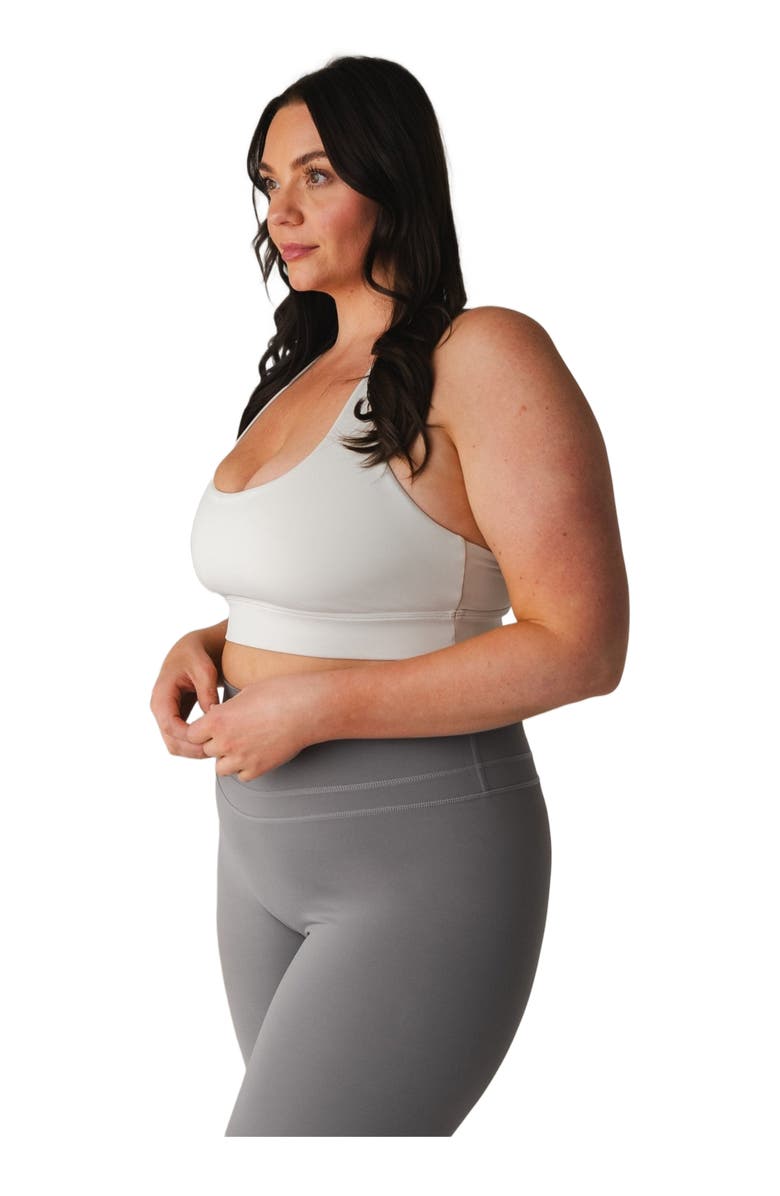 Vitality Revive Racer Bra, Alternate, color, Ash