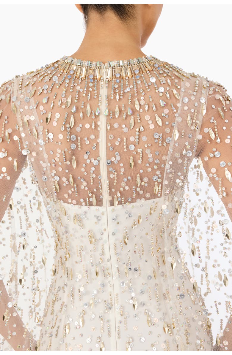 Jenny Packham Hestia Dress, Alternate, color, Vanilla