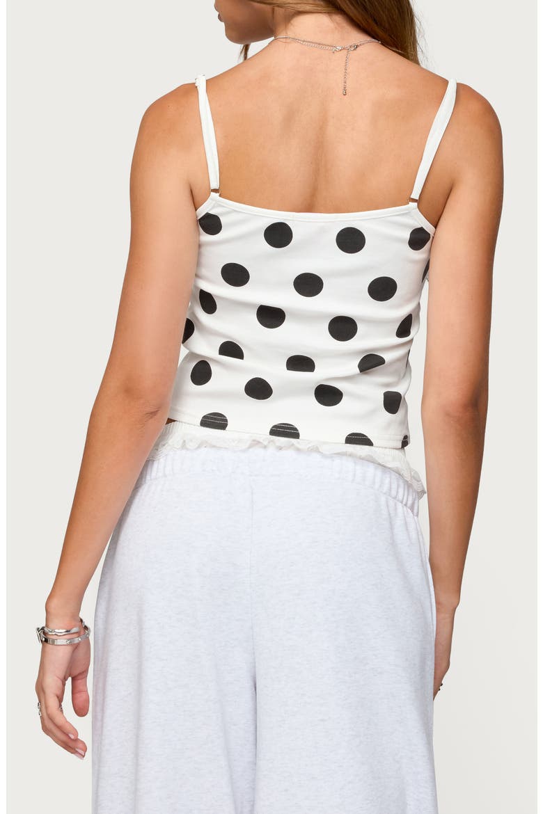 Lynne Polka Dot Cotton Camisole, Alternate, color, WHITE