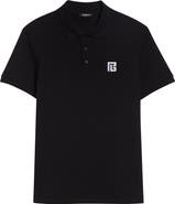 Balmain Embroidered Logo Cotton Polo