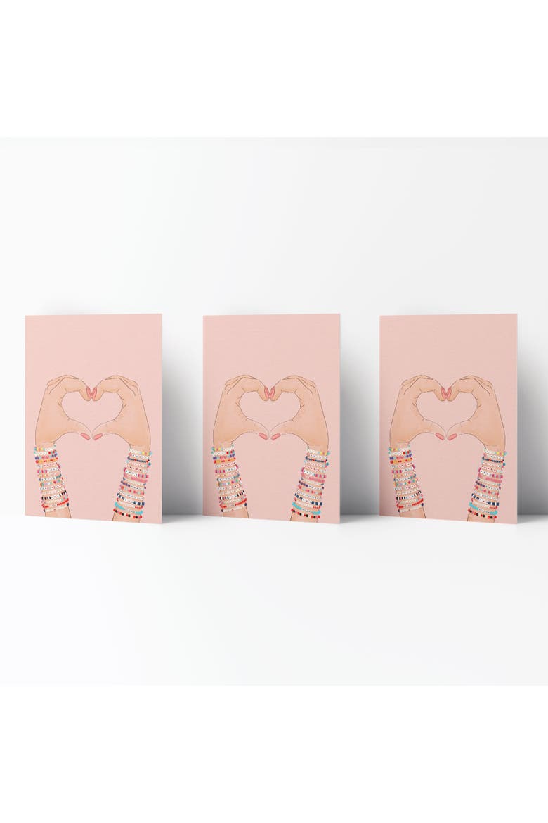 Love/Valentine's Greeting Card Pack (3ct) "Friendship Bracelets", Main, color, Multi-Pack