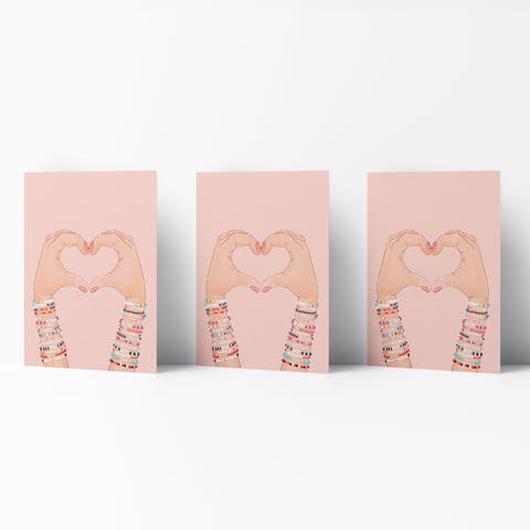 Love/Valentine's Greeting Card Pack (3ct) "Friendship Bracelets"