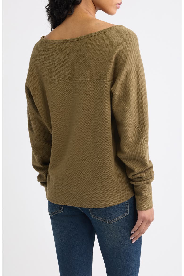 We The Free Jess One-Shoulder Thermal Top, Alternate, color, BEECH LEAVES