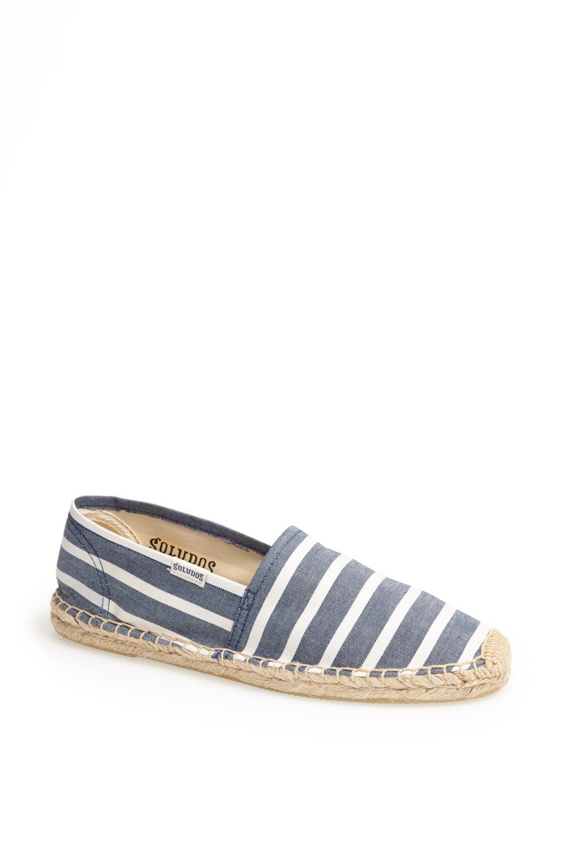 'Classic' Espadrille Slip-On, Main, color, LIGHT NAVY/ WHITE