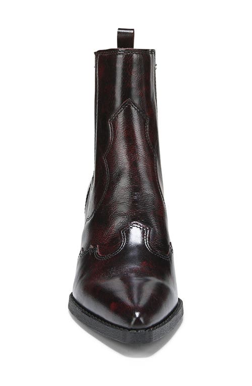 Sam Edelman West Ankle Boot Merlot Leather In Burgundy