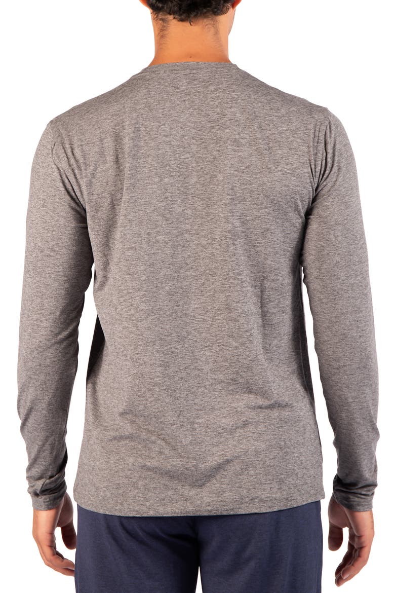Brushed Melange Long Sleeve T-Shirt, Alternate, color, DARK GREY