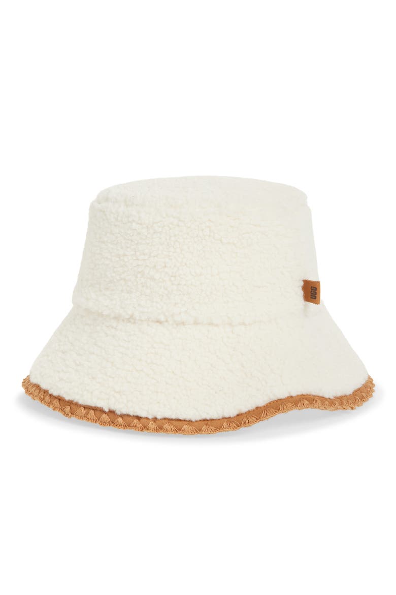 UGGfluff Scalloped Faux Fur Bucket Hat (Women) | Nordstrom