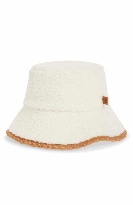 UGGfluff Scalloped Faux Fur Bucket Hat