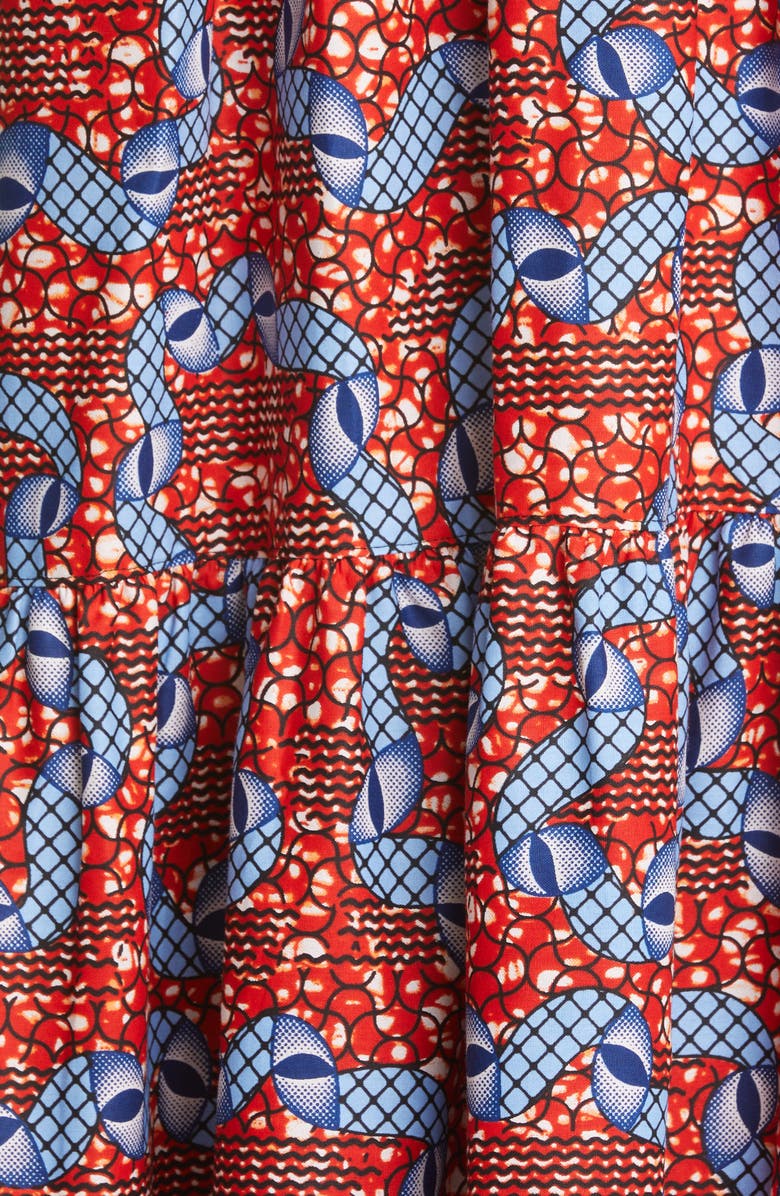 The Oula Company Spread Collar Cotton Maxi Dress, Alternate, color,