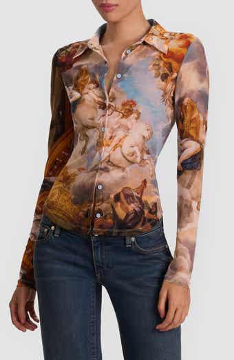 Jade Mesh Button-Up Shirt
