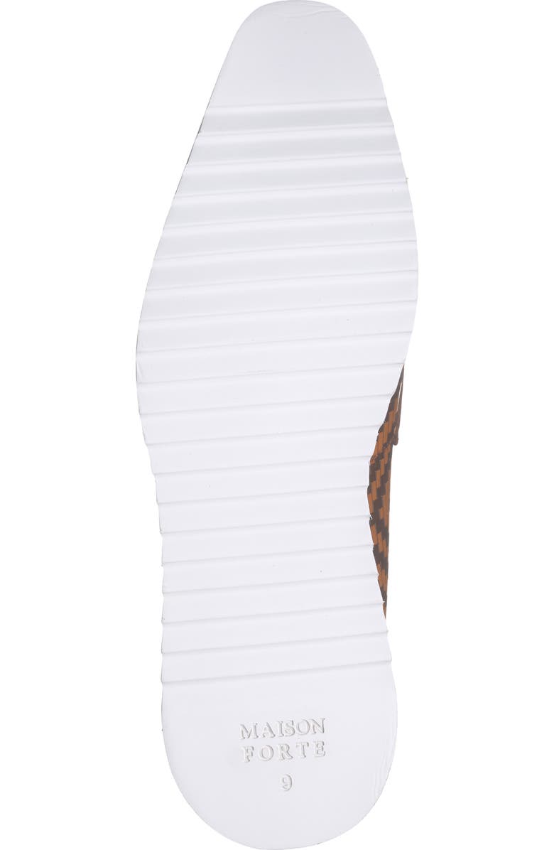 Maison Forte Marbella Woven Penny Loafer, Alternate, color, Cognac