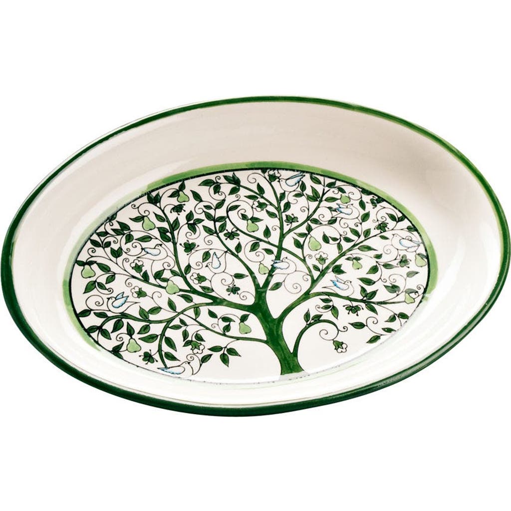 Ten Thousand Villages Tree Of Life Serving Platter In White