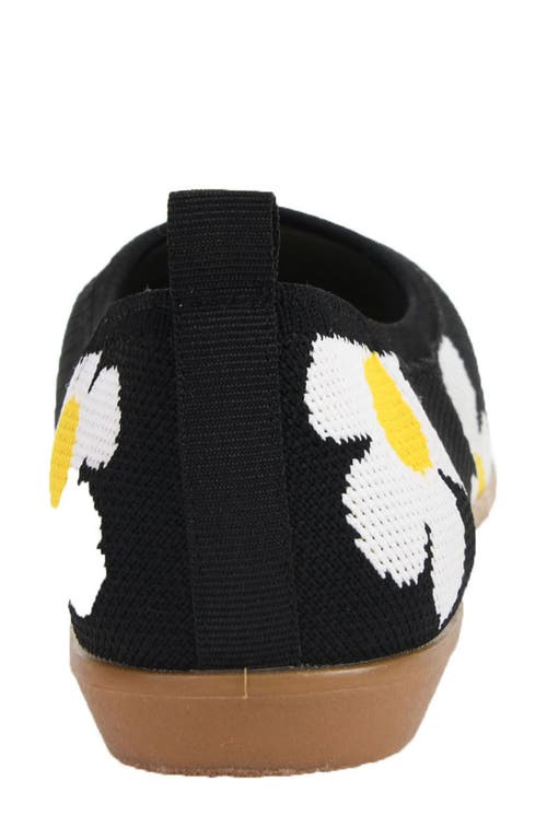 Cl By Laundry Begin Again Floral Knit Flat In Black Multi