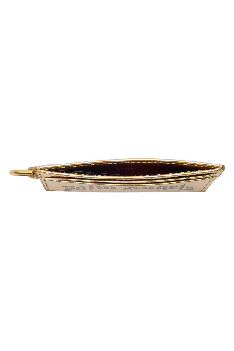 Metallic Leather Card Case, Alternate, color, GOLD