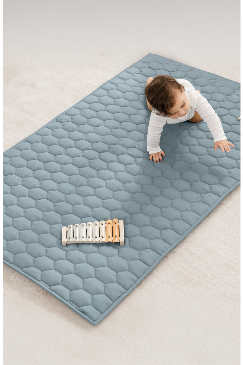 Premium Play Mat with Non-Slip Bottom, Rectangle, Main, color, Pacific Blue