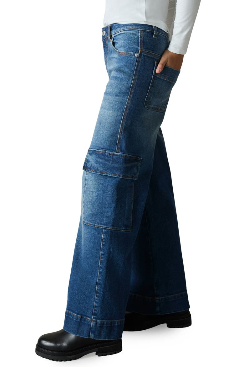 Kids' Sienna Wide Leg Jeans, Alternate, color, BLUE