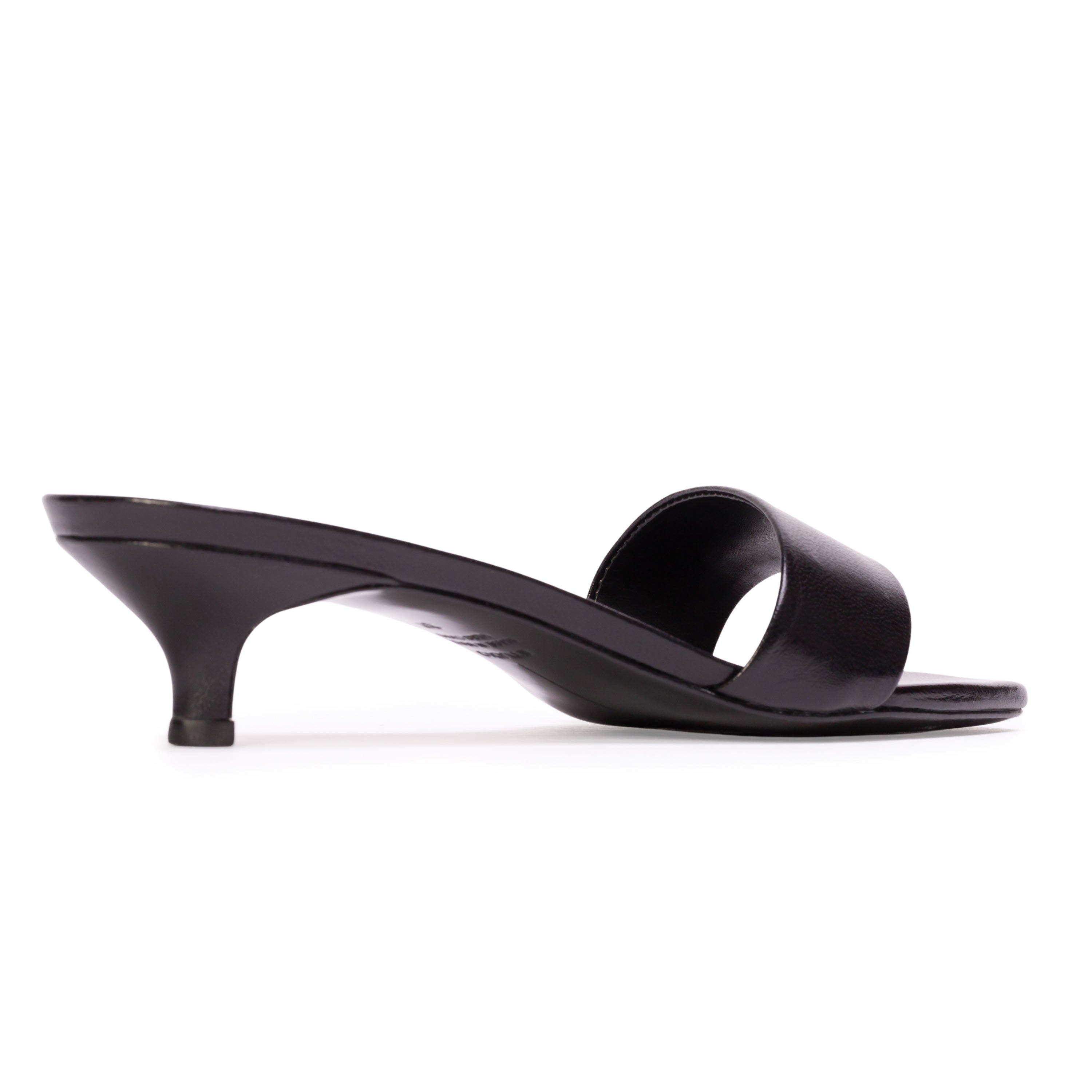 BLACK SUEDE STUDIO Avery 35 Sandal, Alternate, color, Black Leather
