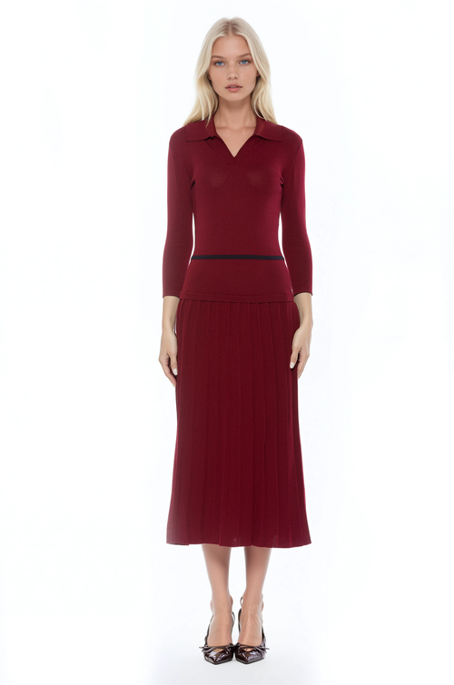 Alexia Admor Sable Dress In Burgundy