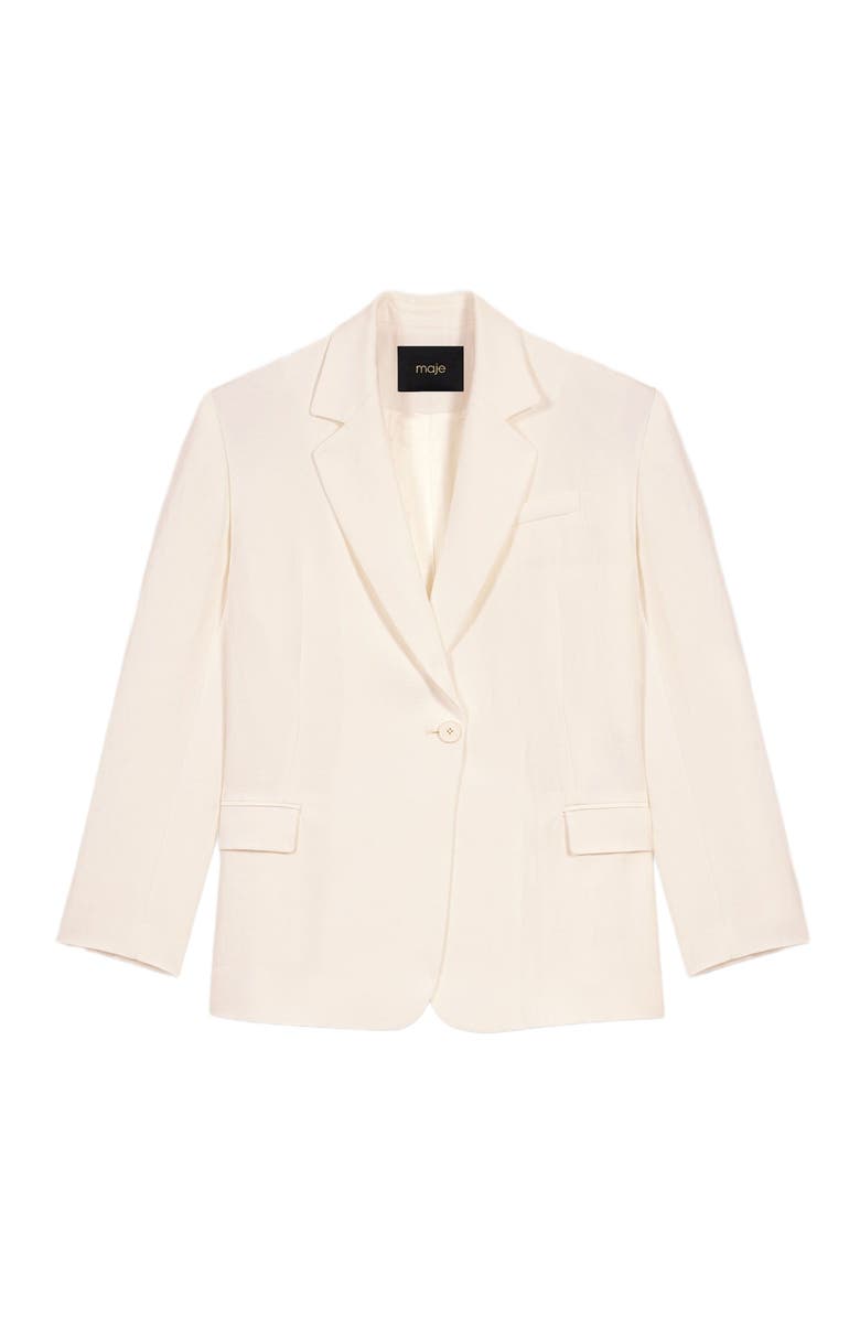 maje Suit jacket, Main, color, Ecru