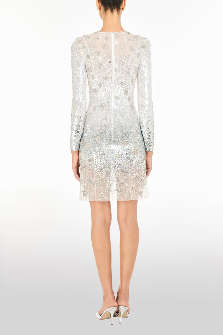 Alexis Star Sequin Embellished Mini Dress, Alternate, color, Ivory