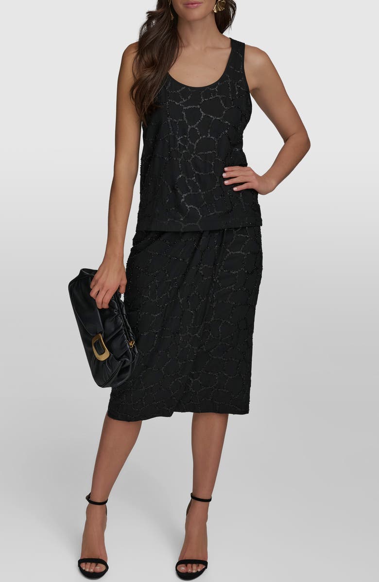 Donna Karan New York Sequin Tank, Alternate, color, Black