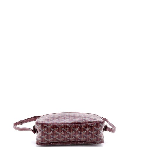 Pre-owned Goyard Goyard Cap Vert Bag Coated Canvas In Burgundy