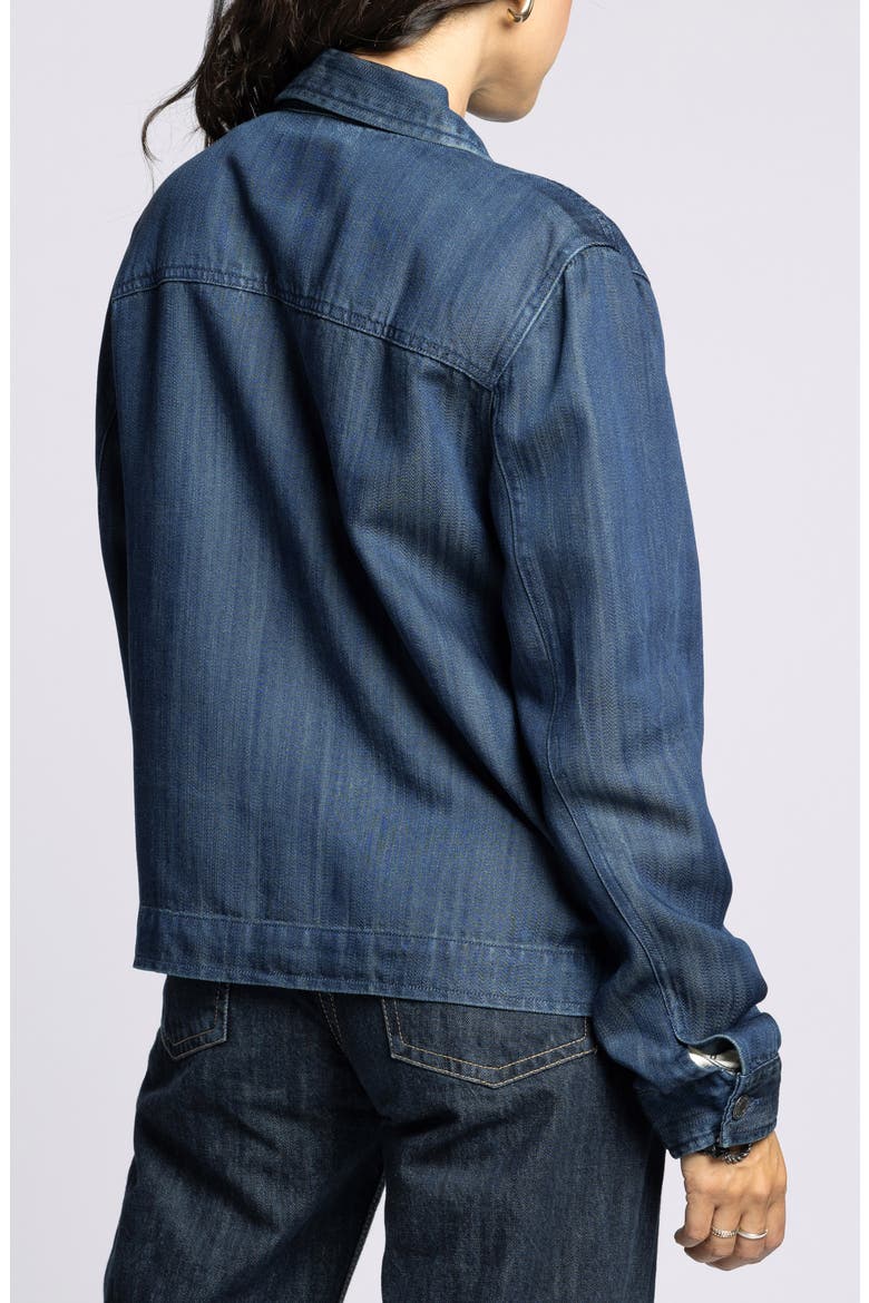 Jackie Denim Trucker Jacket, Alternate, color, INK WASH