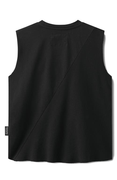 Nununu Kids' Dizzy Bolt Sleeveless Graphic Tank In Black