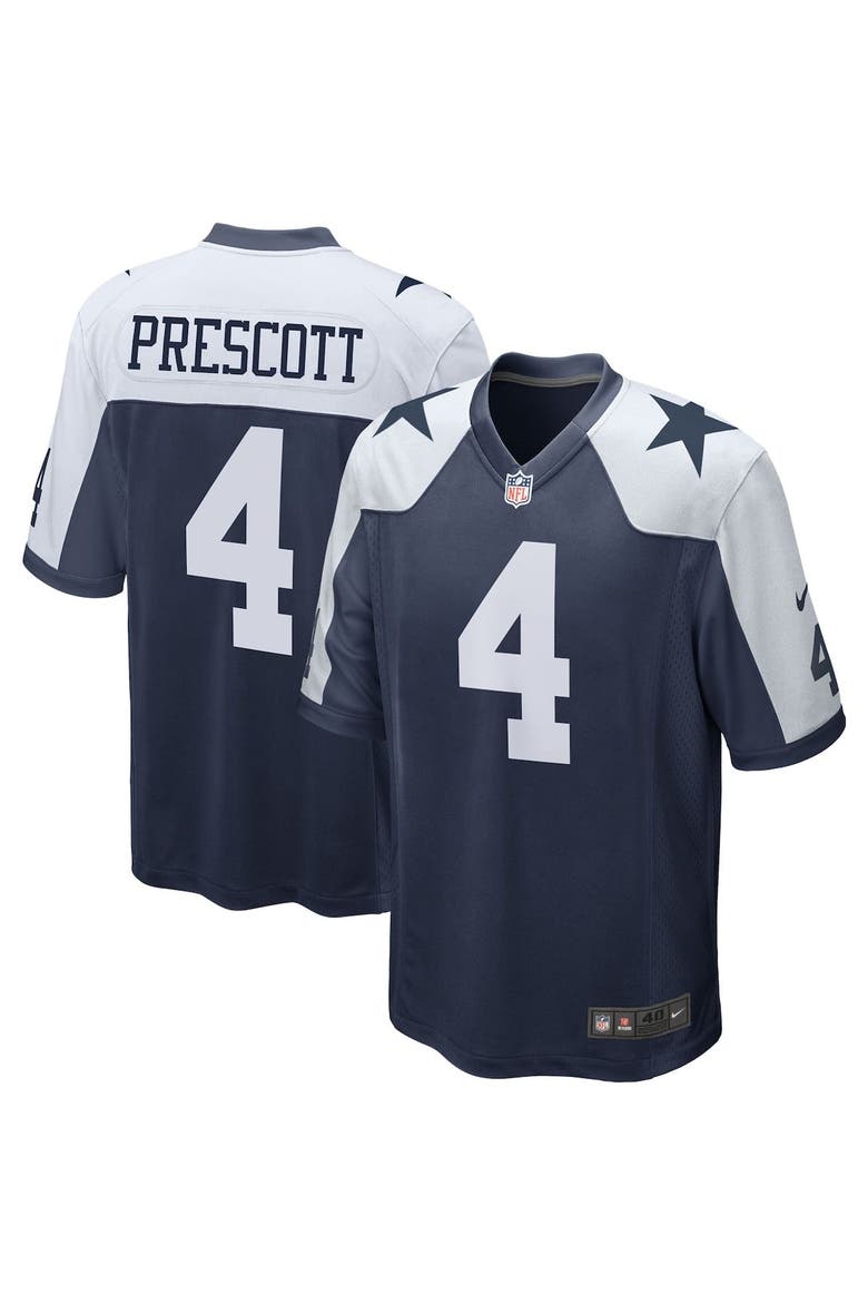 Men's Nike Dak Prescott Navy Dallas Cowboys Alternate Game Team Jersey, Main, color, NAVY