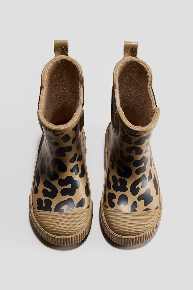 Rubber Boots, Alternate, color, Dark beige/leopard print