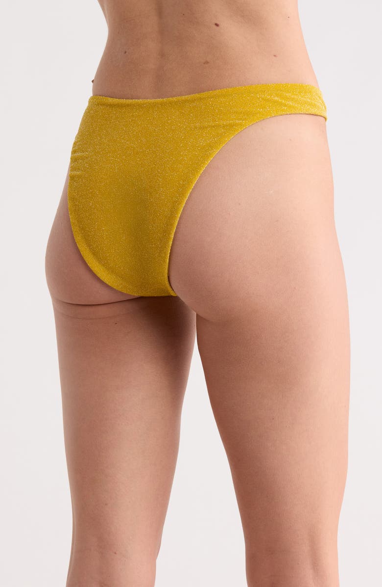 Dippin Daisys Dive In High Waist Bikini Bottoms, Alternate, color, Gold Flake