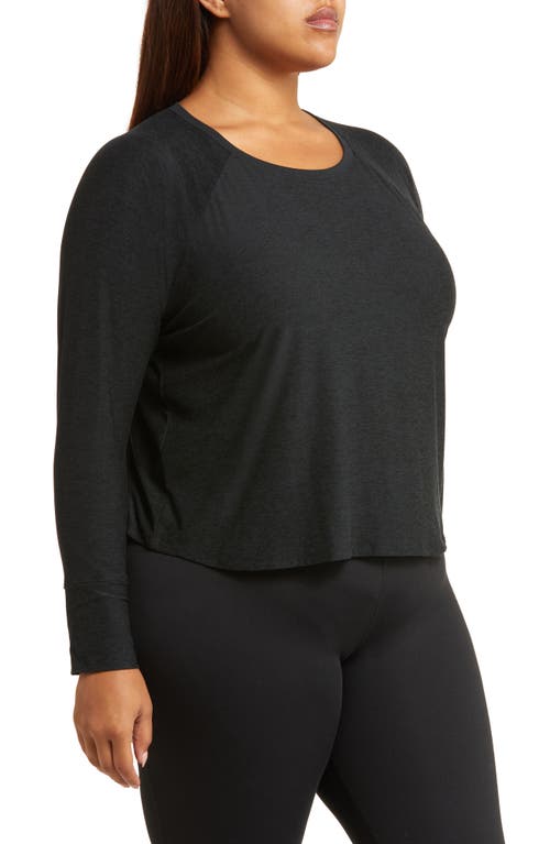 Beyond Yoga Featherweight Daydreamer Pullover Tee In Black