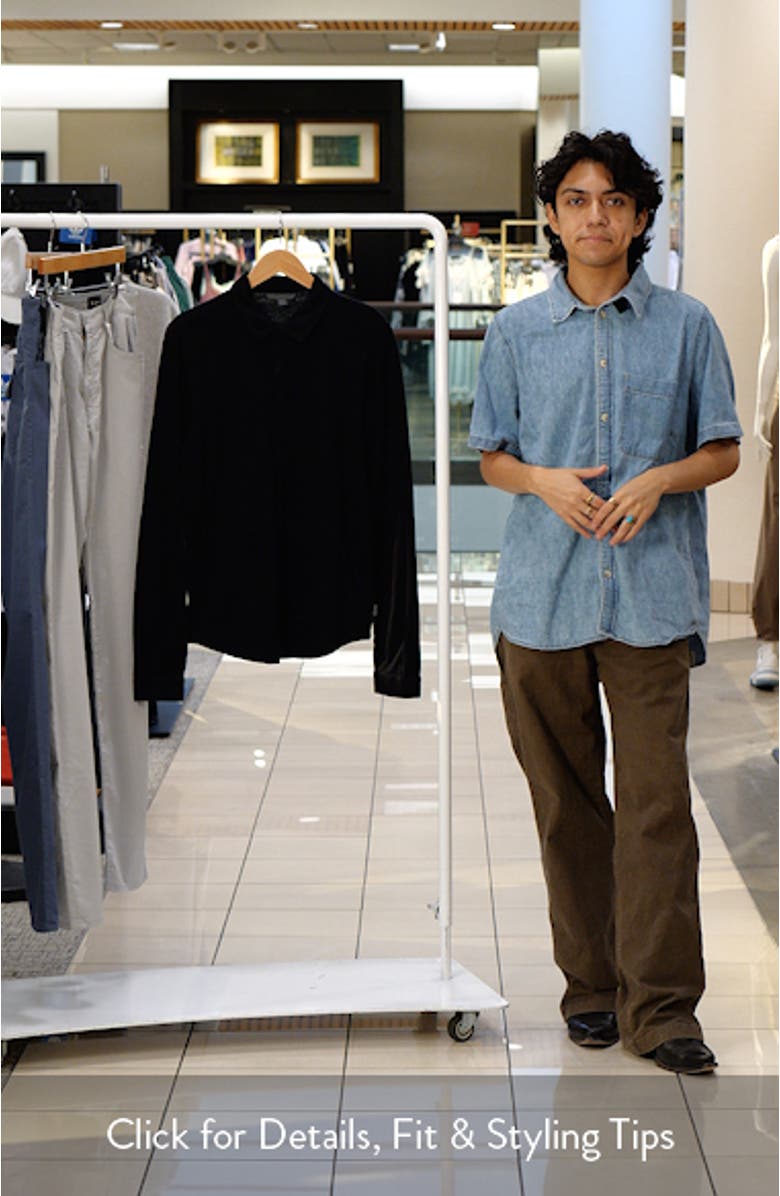 Gareth Organic Cotton Knit Button-Up Shirt, sales video thumbnail