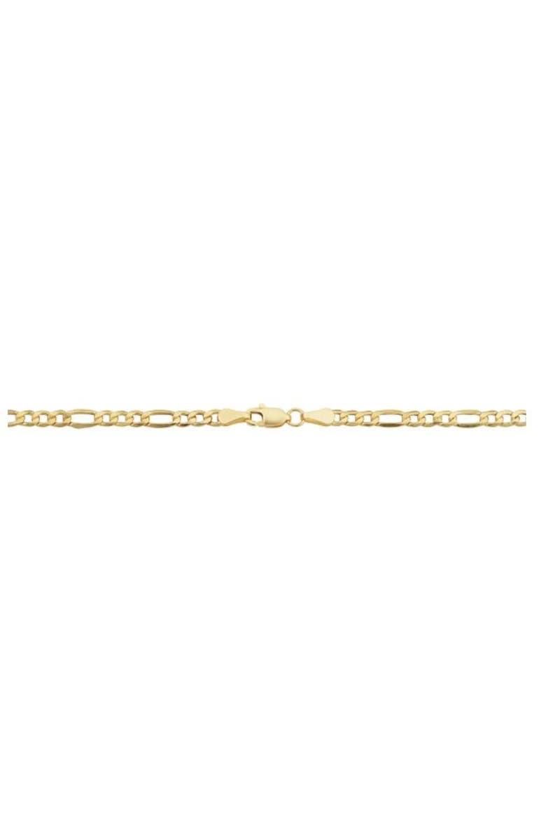 Bliss Diamond 10k Gold 3.5-millimeter Figaro Bracelet, Alternate, color, 10K Yellow Gold